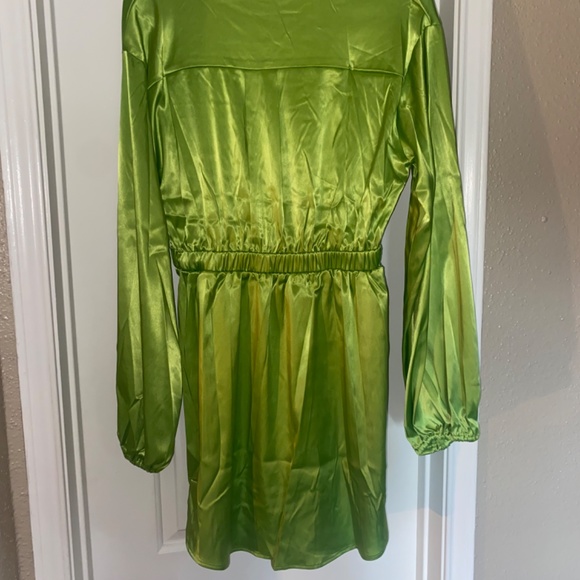 Light Green Shirt Dress - Picture 2 of 4